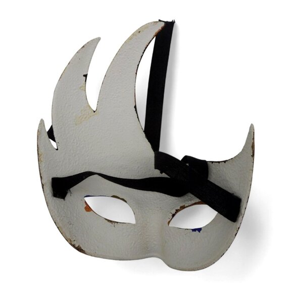 Venetian CARNIVAL MASK Hand Painted Exquisite Details and Elegant Horns - Picture 5 of 7